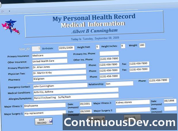 Dossier de santé personnel (PHR)
