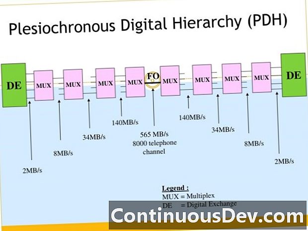 Plesiochrónna digitálna hierarchia (PDH)