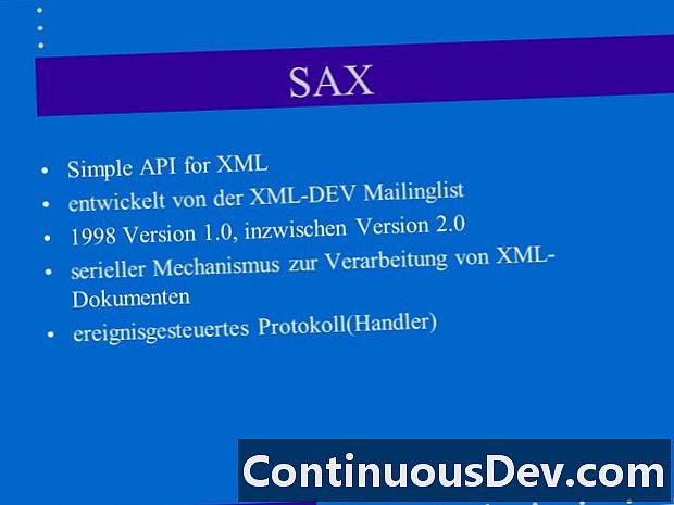 Yksinkertainen sovellusliittymä XML: lle (SAX)