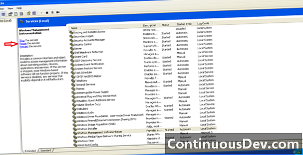 Base de datos de Instrumental de administración de Windows (WMI)