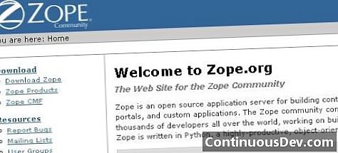 สภาพแวดล้อมการเผยแพร่วัตถุ Z (Zope)